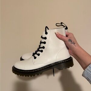 Dr. Martens White Combat Boots